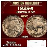 1929-s Buffalo Nickel 5c ms66 SEGS