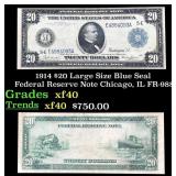 1914 FR-988 $20 Large Size Blue Seal Federal Resrv