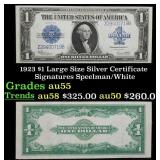 1923 $1 large size Silver Certificate Grades Choic