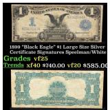 1899 $1 large size Silver Certificate "Black Eagle