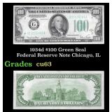 1934d $100 Green Seal Federal Reserve Note Chicago