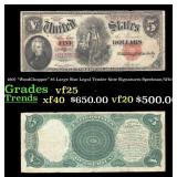 1907 Speelman/White $5 Large Size Legal Tender Not