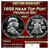 1959 Proof Franklin Half Dollar Near Top Pop! 50c