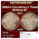 1882-o Morgan Dollar Colorfully Toned $1 ms65+ SEG