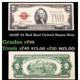 1928F $2 Red Seal United States Note Grades vf++
