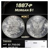 1887-p Morgan Dollar $1 ms66+ SEGS