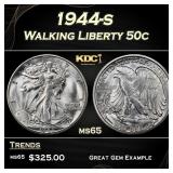1944-s Walking Liberty Half Dollar 50c Grades ms65