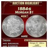 1884-s Morgan Dollar $1 ms62 USCG