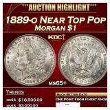 1889-o Morgan Dollar Near Top Pop $1 ms65+ SEGS