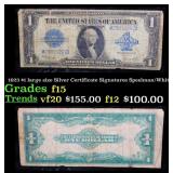 1923 $1 large size Silver Certificate Grades f+ Si