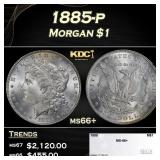 1885-p Morgan Dollar $1 ms66+ SEGS