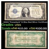 1928A $1 Blue Seal Silver Certificate "Funnyback"