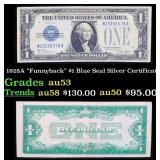 1928A $1 Blue Seal Silver Certificate "Funnyback"
