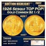 1926 Sesqui Gold Commem TOP POP! $2 1/2 ms67 SEGS