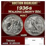 1936-s Walking Liberty Half Dollar 50c ms66 SEGS