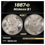 1887-o Morgan Dollar $1 Grades ms64