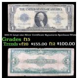 1923 $1 large size Silver Certificate Grades f+ Si