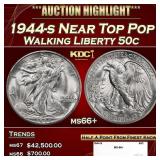 1944-s Walking Liberty Half Dollar Near Top Pop 50