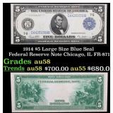 1914 $5 Large Size Blue Seal Federal Reserve Note