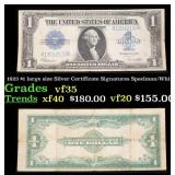 1923 $1 large size Silver Certificate Grades vf++