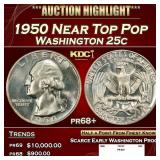 1950 Proof Washington Quarter Near Top Pop 25c pr6