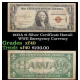 1935A $1 Silver Certificate Hawaii WWII Emergency