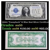 1928A $1 Blue Seal Silver Certificate "Funnyback"