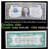1928A $1 Blue Seal Silver Certificate "Funnyback"