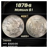 1878-s Morgan Dollar $1 Grades ms63+