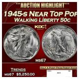 1945-s Walking Liberty Half Dollar Near Top Pop 50