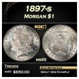 1897-s Morgan Dollar $1 Grades ms65