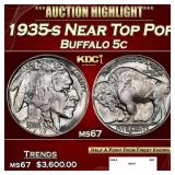 1935-s Buffalo Nickel Near Top Pop 5c ms67 SEGS