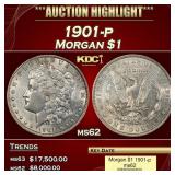1901-p Morgan Dollar $1 ms62 USCG