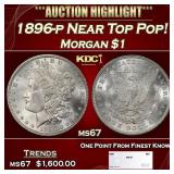 1896-p Morgan Dollar Near Top Pop! $1 ms67 SEGS