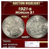 1921-s Morgan Dollar $1 ms65+ SEGS