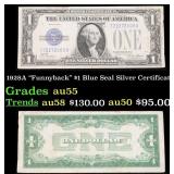 1928A $1 Blue Seal Silver Certificate "Funnyback"
