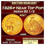 1926-p Gold Indian Quarter Eagle Near Top Pop! $2
