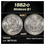 1882-o Morgan Dollar $1 Grades ms65