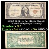 1935A $1 Silver Certificate Hawaii WWII Emergency