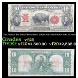 The Famous Ten-Dollar "Bison Note" of 1901 $10 Uni