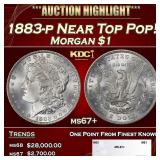 1883-p Morgan Dollar Near Top Pop! $1 ms67+ SEGS