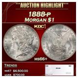 1888-p Morgan Dollar $1 ms66+ SEGS