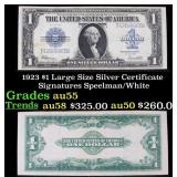 1923 $1 large size Silver Certificate Grades Choic