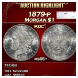 1879-p Morgan Dollar $1 ms65+ SEGS