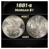 1881-s Morgan Dollar $1 Grades ms63