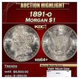 1891-o Morgan Dollar $1 ms64+ SEGS