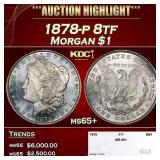 1878-p 8tf Morgan Dollar $1 ms65+ SEGS