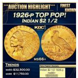 1926-p Gold Indian Quarter Eagle TOP POP! $2 1/2 m