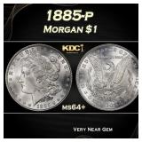 1885-p Morgan Dollar $1 Grades ms64+