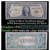 1935A $1 Silver Certificate Hawaii WWII Emergency